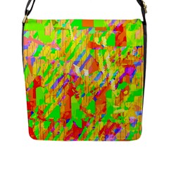 Cheerful Phantasmagoric Pattern Flap Messenger Bag (l)  by Amaryn4rt