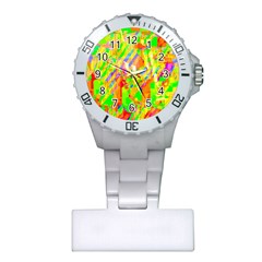 Cheerful Phantasmagoric Pattern Plastic Nurses Watch