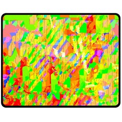 Cheerful Phantasmagoric Pattern Double Sided Fleece Blanket (medium) 