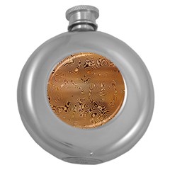 Circuit Board Round Hip Flask (5 Oz) by Amaryn4rt