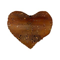 Circuit Board Standard 16  Premium Flano Heart Shape Cushions by Amaryn4rt