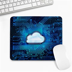 Circuit Computer Chip Cloud Security Large Mousepads by Amaryn4rt