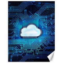 Circuit Computer Chip Cloud Security Canvas 12  X 16  