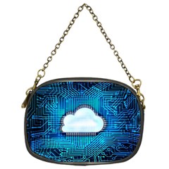 Circuit Computer Chip Cloud Security Chain Purses (one Side) 