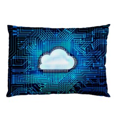 Circuit Computer Chip Cloud Security Pillow Case by Amaryn4rt