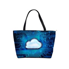 Circuit Computer Chip Cloud Security Shoulder Handbags by Amaryn4rt