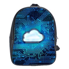 Circuit Computer Chip Cloud Security School Bags(large) 