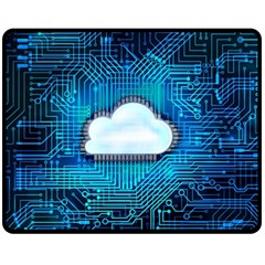 Circuit Computer Chip Cloud Security Fleece Blanket (medium) 