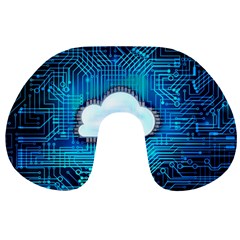 Circuit Computer Chip Cloud Security Travel Neck Pillows by Amaryn4rt