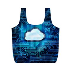 Circuit Computer Chip Cloud Security Full Print Recycle Bags (m)  by Amaryn4rt