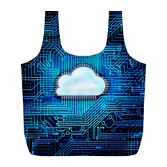 Circuit Computer Chip Cloud Security Full Print Recycle Bags (l)  by Amaryn4rt