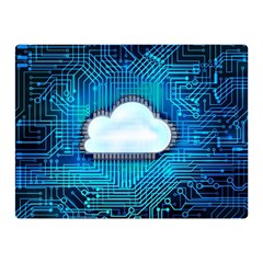 Circuit Computer Chip Cloud Security Double Sided Flano Blanket (mini)  by Amaryn4rt