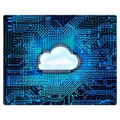 Circuit Computer Chip Cloud Security Double Sided Flano Blanket (medium)  by Amaryn4rt