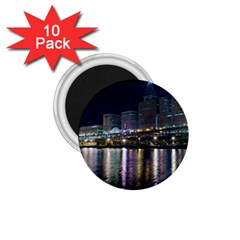 Cleveland Building City By Night 1 75  Magnets (10 Pack)  by Amaryn4rt