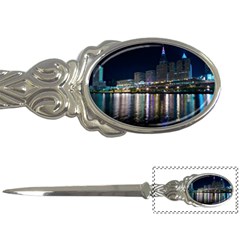 Cleveland Building City By Night Letter Openers by Amaryn4rt