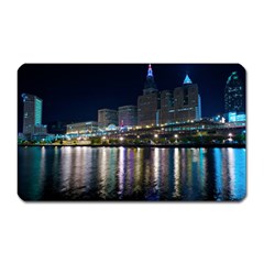 Cleveland Building City By Night Magnet (rectangular) by Amaryn4rt