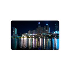 Cleveland Building City By Night Magnet (name Card)