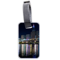 Cleveland Building City By Night Luggage Tags (two Sides)