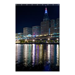 Cleveland Building City By Night Shower Curtain 48  X 72  (small)  by Amaryn4rt