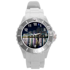 Cleveland Building City By Night Round Plastic Sport Watch (l)