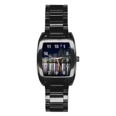 Cleveland Building City By Night Stainless Steel Barrel Watch