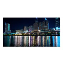 Cleveland Building City By Night Satin Shawl by Amaryn4rt