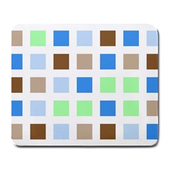 Colorful Green Background Tile Pattern Large Mousepads