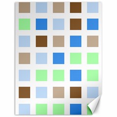 Colorful Green Background Tile Pattern Canvas 12  X 16  