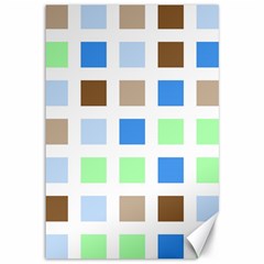 Colorful Green Background Tile Pattern Canvas 12  X 18  