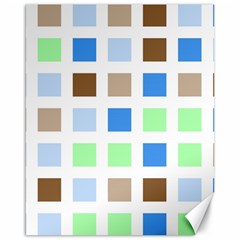 Colorful Green Background Tile Pattern Canvas 16  X 20  