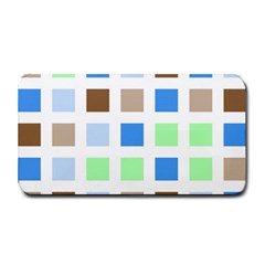 Colorful Green Background Tile Pattern Medium Bar Mats by Amaryn4rt