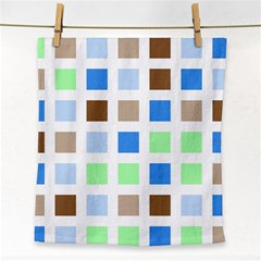 Colorful Green Background Tile Pattern Face Towel