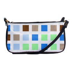 Colorful Green Background Tile Pattern Shoulder Clutch Bags