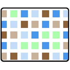 Colorful Green Background Tile Pattern Fleece Blanket (medium) 