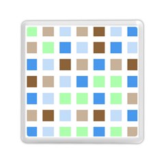 Colorful Green Background Tile Pattern Memory Card Reader (square) 