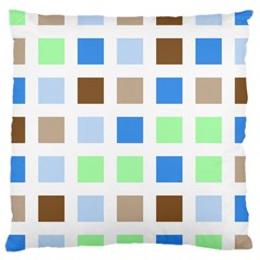 Colorful Green Background Tile Pattern Large Cushion Case (one Side)