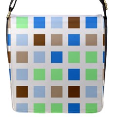 Colorful Green Background Tile Pattern Flap Messenger Bag (s)