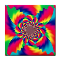 Colorful Psychedelic Art Background Tile Coasters