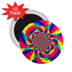 Colorful Psychedelic Art Background 2.25  Magnets (10 pack) 