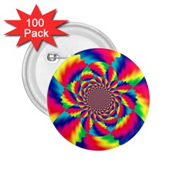 Colorful Psychedelic Art Background 2.25  Buttons (100 pack) 