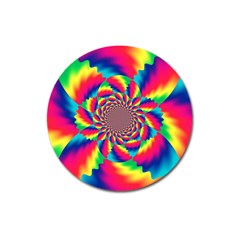 Colorful Psychedelic Art Background Magnet 3  (Round)