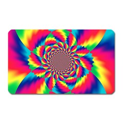 Colorful Psychedelic Art Background Magnet (Rectangular)