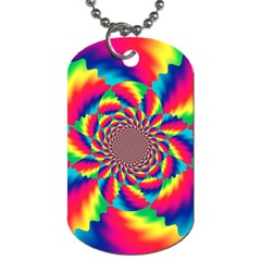 Colorful Psychedelic Art Background Dog Tag (Two Sides)