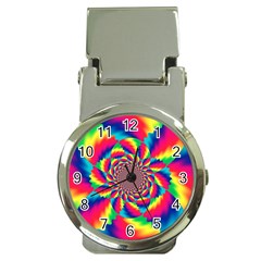 Colorful Psychedelic Art Background Money Clip Watches