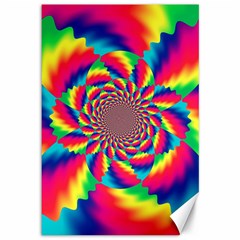 Colorful Psychedelic Art Background Canvas 12  x 18  