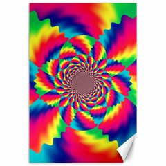 Colorful Psychedelic Art Background Canvas 24  x 36 