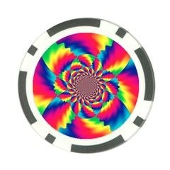 Colorful Psychedelic Art Background Poker Chip Card Guard