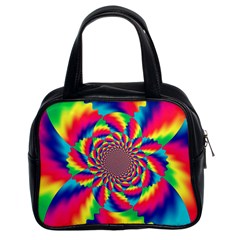 Colorful Psychedelic Art Background Classic Handbags (2 Sides)