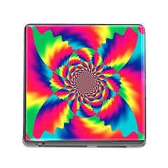 Colorful Psychedelic Art Background Memory Card Reader (Square)