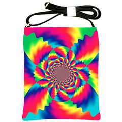 Colorful Psychedelic Art Background Shoulder Sling Bags